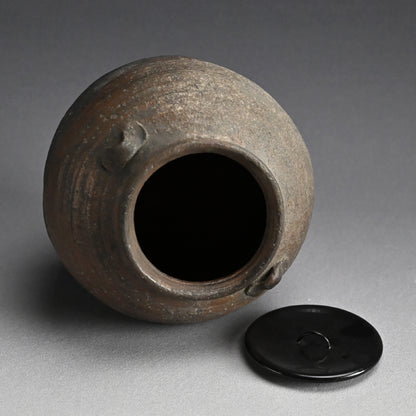 Antique Japanese Bizen Mizusashi Water Container