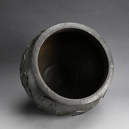 Rare Edo p. Kuro Satsuma Naeshirogawa Open Jar