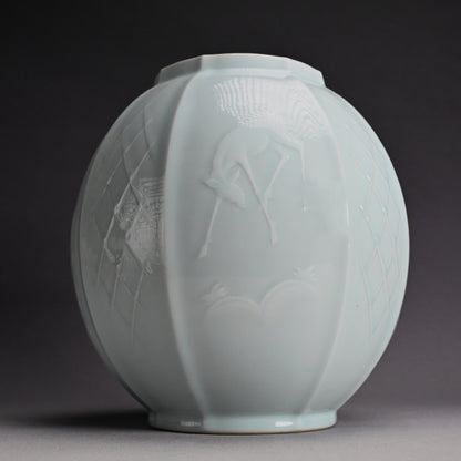 Okamoto Tameji Art Deco Era Porcelain Vase