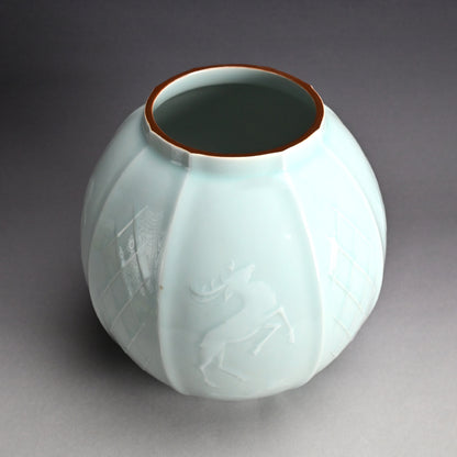 Okamoto Tameji Art Deco Era Porcelain Vase