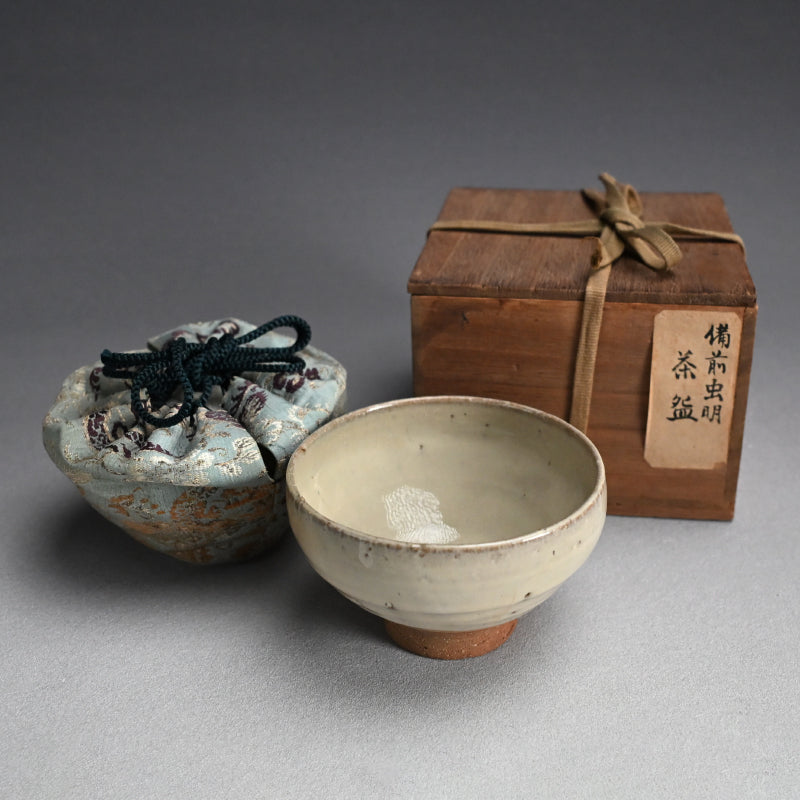 明治 p.備前虫明茶わん