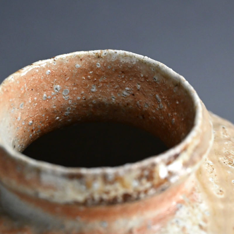 Contemporary Shigaraki Yabure Tsubo ー古谷 剛敏 "自然釉破れ壺"