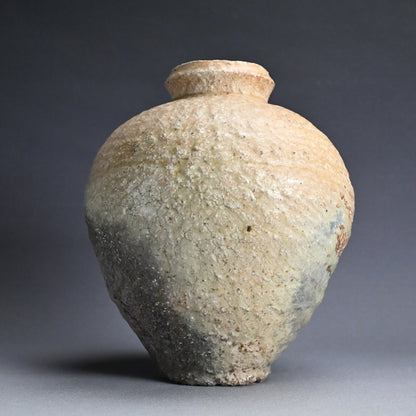 Contemporary Shigaraki Yabure Tsubo ー古谷 剛敏 "自然釉破れ壺"