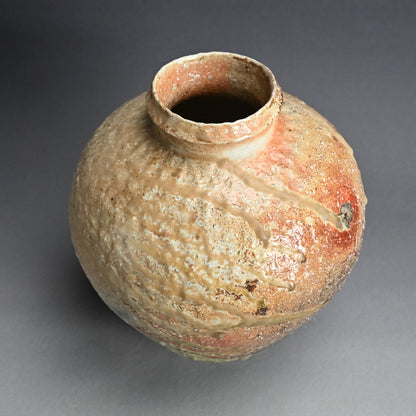 Contemporary Shigaraki Yabure Tsubo ー古谷 剛敏 "自然釉破れ壺"