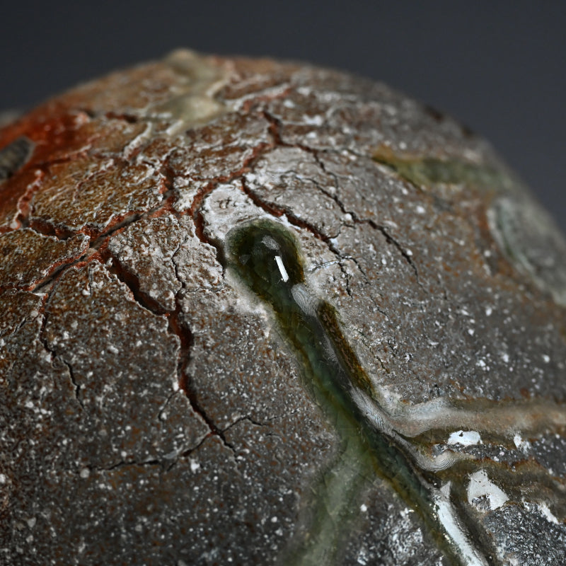 Contemporary Shigaraki Yabure Tsubo ー古谷 剛敏 "自然釉破れ壺"