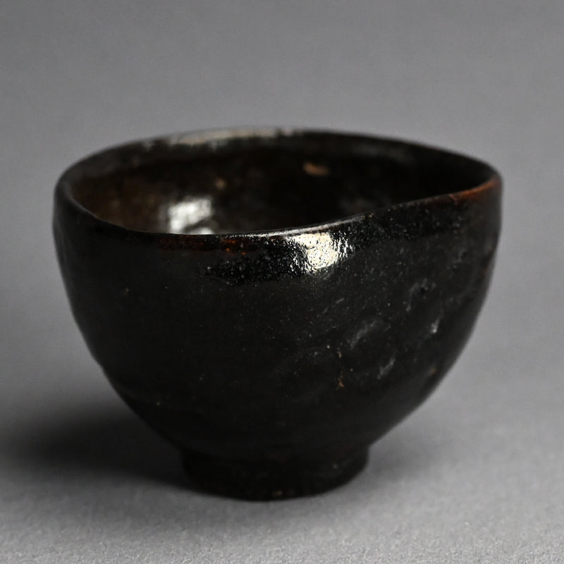 素晴らしいアンティークの黒釉「団子」茶碗