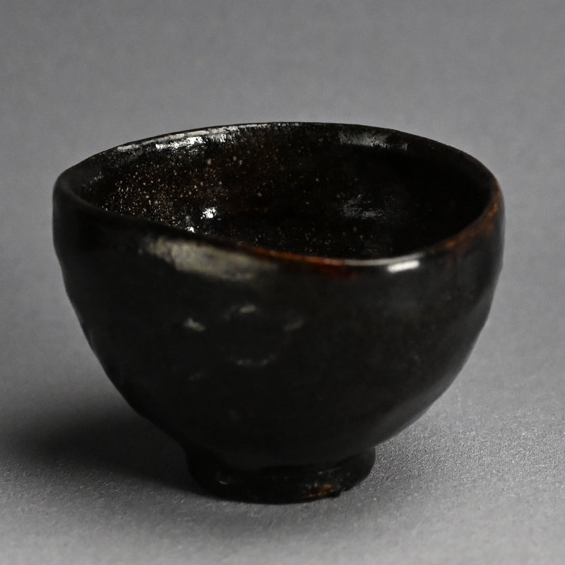 素晴らしいアンティークの黒釉「団子」茶碗