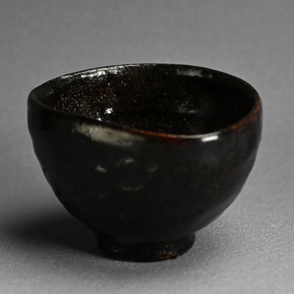 素晴らしいアンティークの黒釉「団子」茶碗