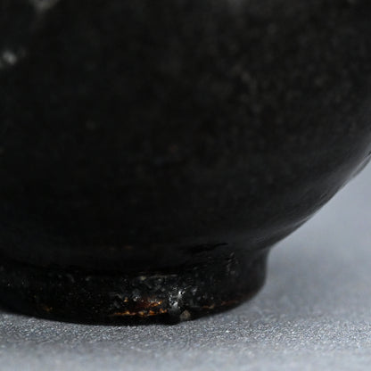 素晴らしいアンティークの黒釉「団子」茶碗