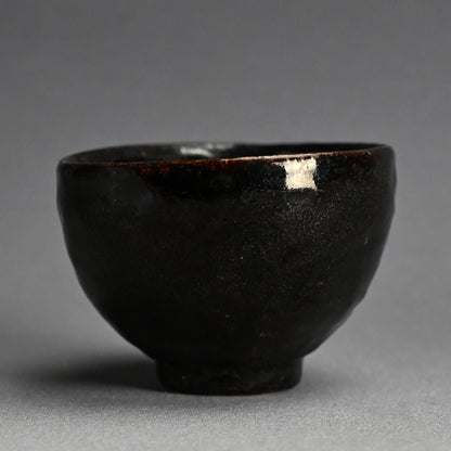 素晴らしいアンティークの黒釉「団子」茶碗
