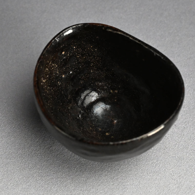素晴らしいアンティークの黒釉「団子」茶碗
