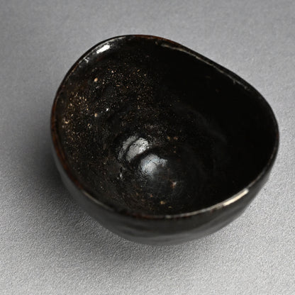 素晴らしいアンティークの黒釉「団子」茶碗