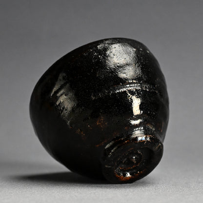 素晴らしいアンティークの黒釉「団子」茶碗