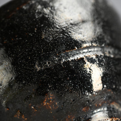 素晴らしいアンティークの黒釉「団子」茶碗