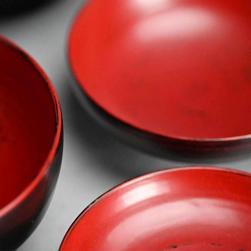 Wajima 5 person. Setting of Zen Temple Nesting Lacquer Bowls