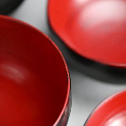 Wajima 5 person. Setting of Zen Temple Nesting Lacquer Bowls