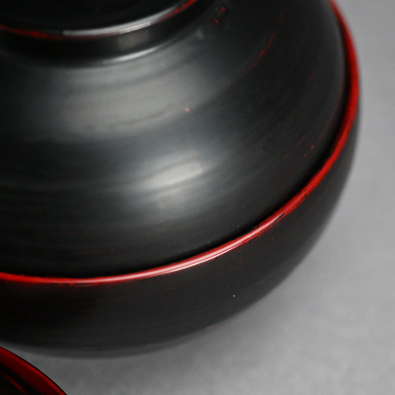 Wajima 5 person. Setting of Zen Temple Nesting Lacquer Bowls