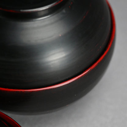 Wajima 5 person. Setting of Zen Temple Nesting Lacquer Bowls