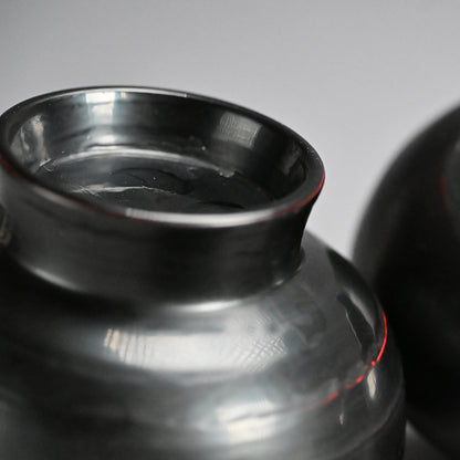 Wajima 5 person. Setting of Zen Temple Nesting Lacquer Bowls