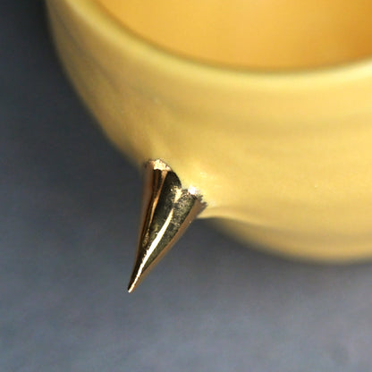 Yellow Glazed Guinomi Sake Cup ー東井 真咲朝 "ぐい吞み"