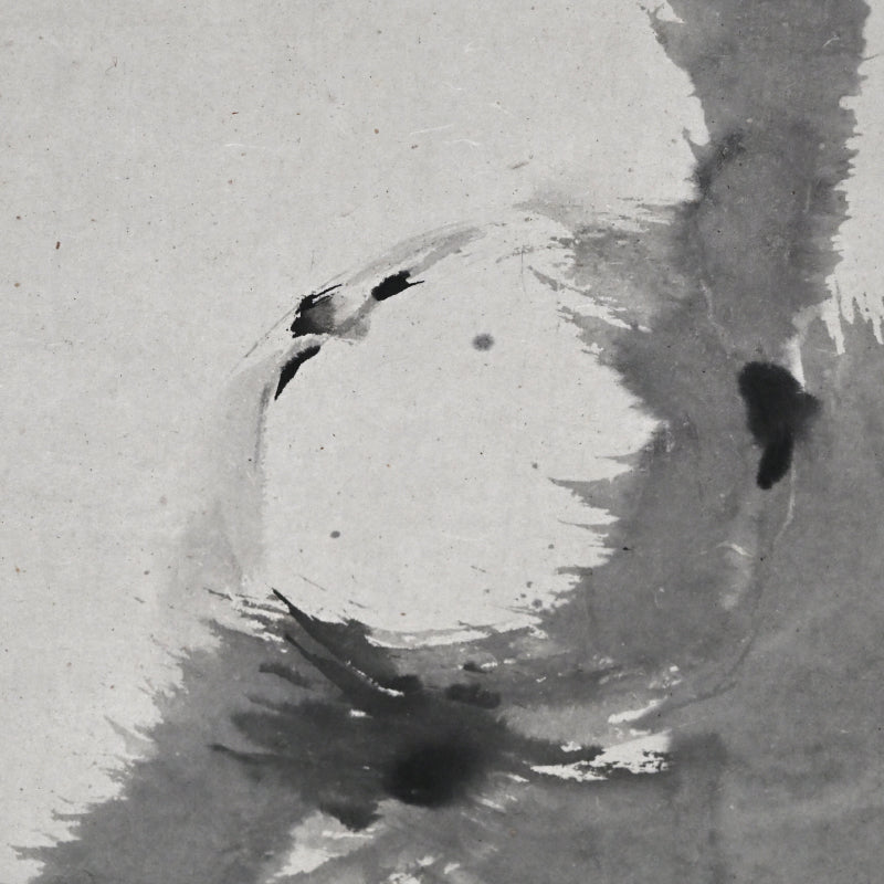 Scroll Pair, Monkeys Grasping for the Moon ー本多 天城 “猿猴圖”