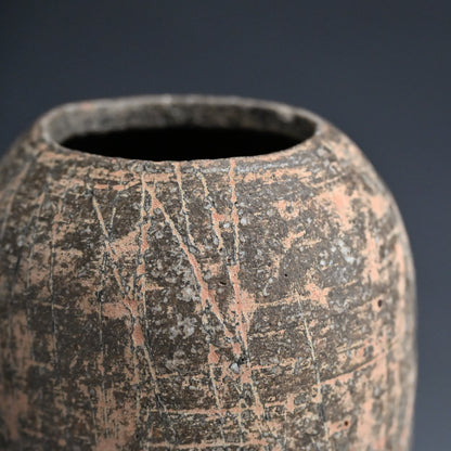 Teramoto Mamoru, Tall Vase ー寺本 守 “茜彩 象嵌 花生”