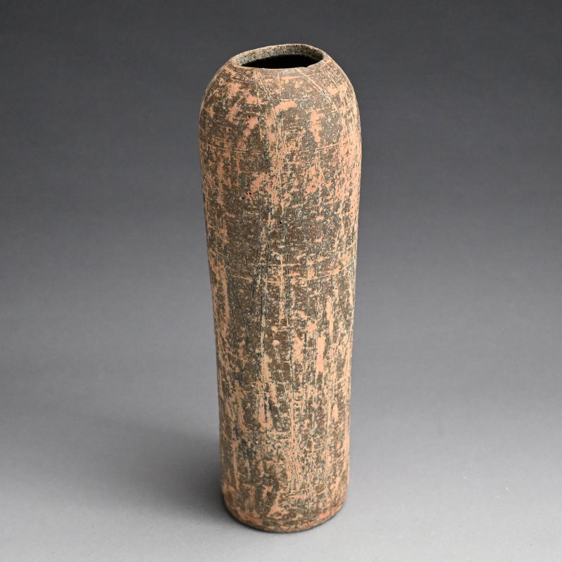 Teramoto Mamoru, Tall Vase ー寺本 守 “茜彩 象嵌 花生”