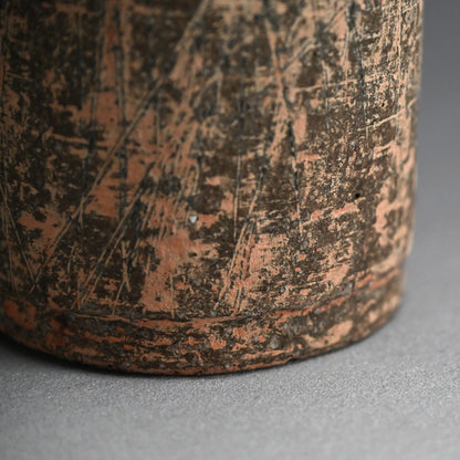 Teramoto Mamoru, Tall Vase ー寺本 守 “茜彩 象嵌 花生”