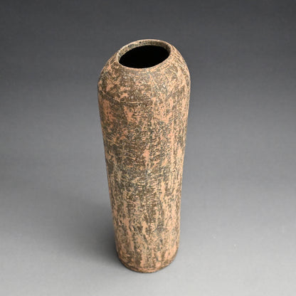 Teramoto Mamoru, Tall Vase ー寺本 守 “茜彩 象嵌 花生”