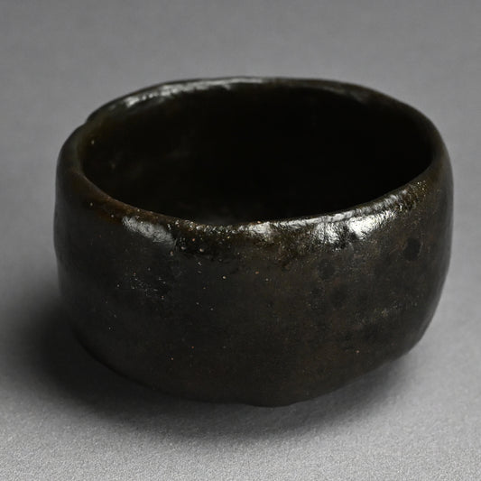 Antique Black Raku Chawan Tea Bowl
