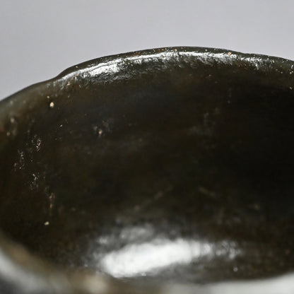 Antique Black Raku Chawan Tea Bowl