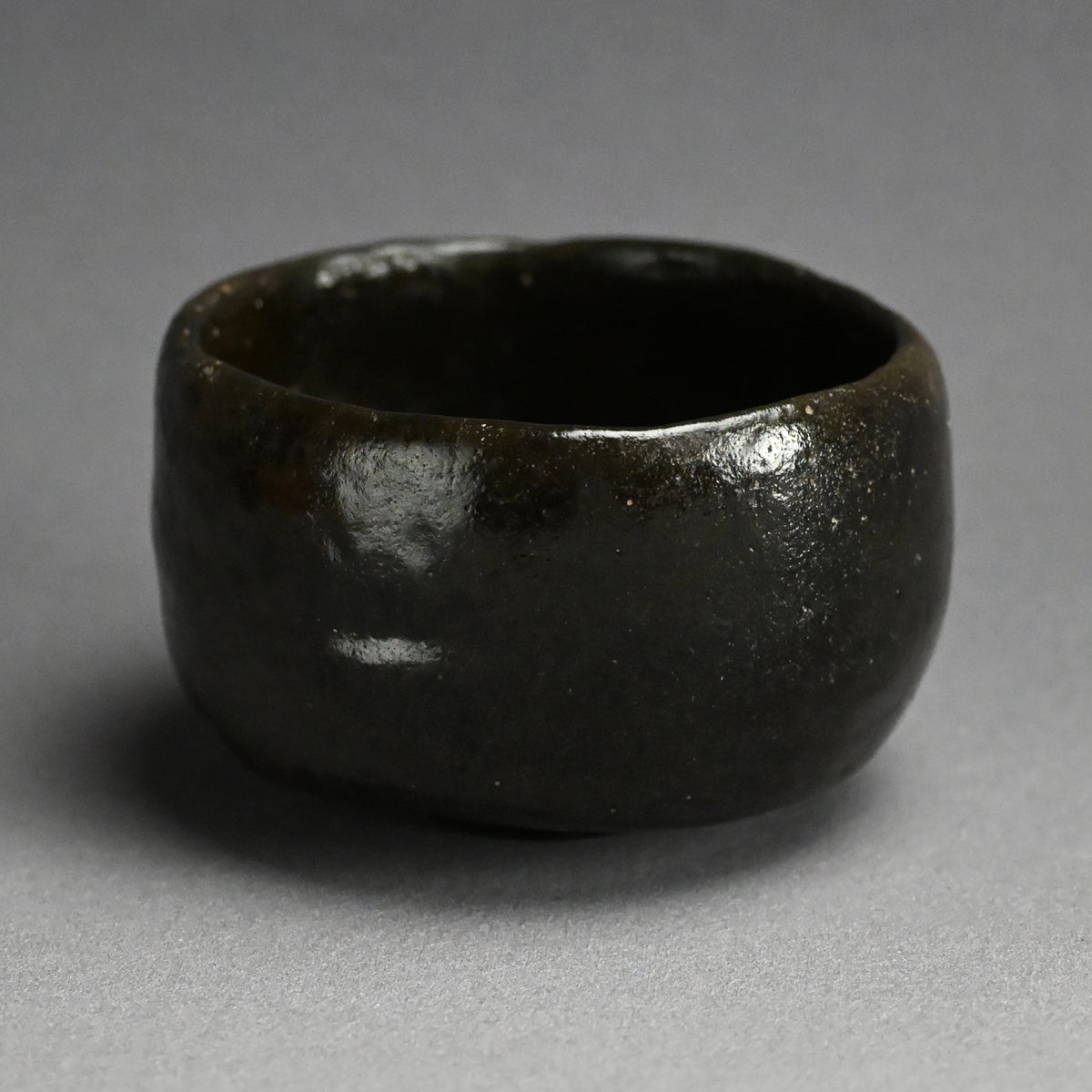Antique Black Raku Chawan Tea Bowl
