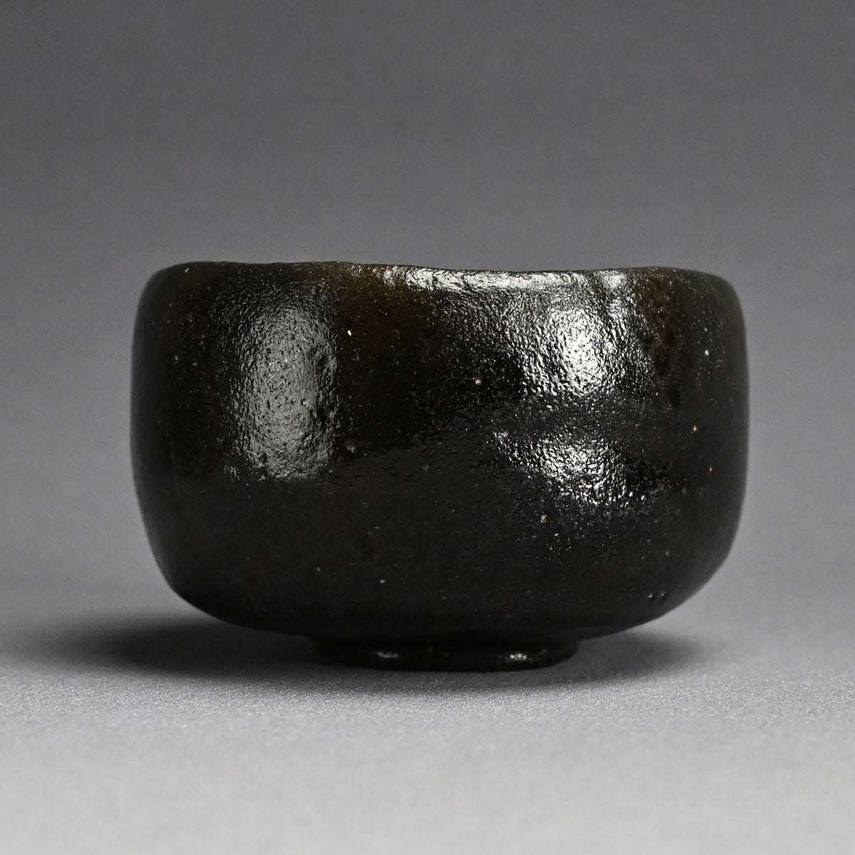 Antique Black Raku Chawan Tea Bowl
