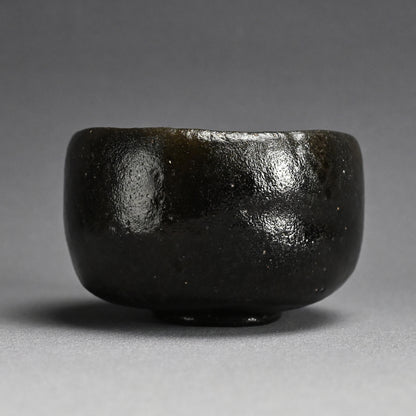 Antique Black Raku Chawan Tea Bowl