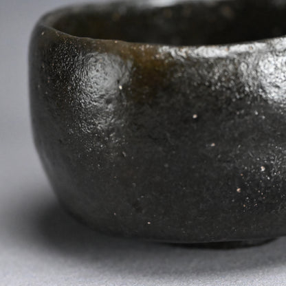 Antique Black Raku Chawan Tea Bowl