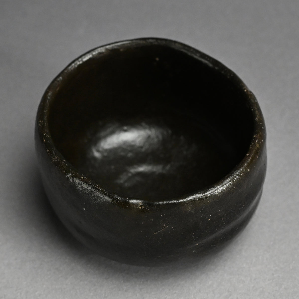 Antique Black Raku Chawan Tea Bowl