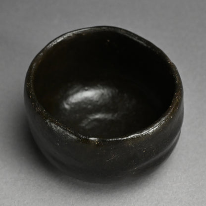 Antique Black Raku Chawan Tea Bowl