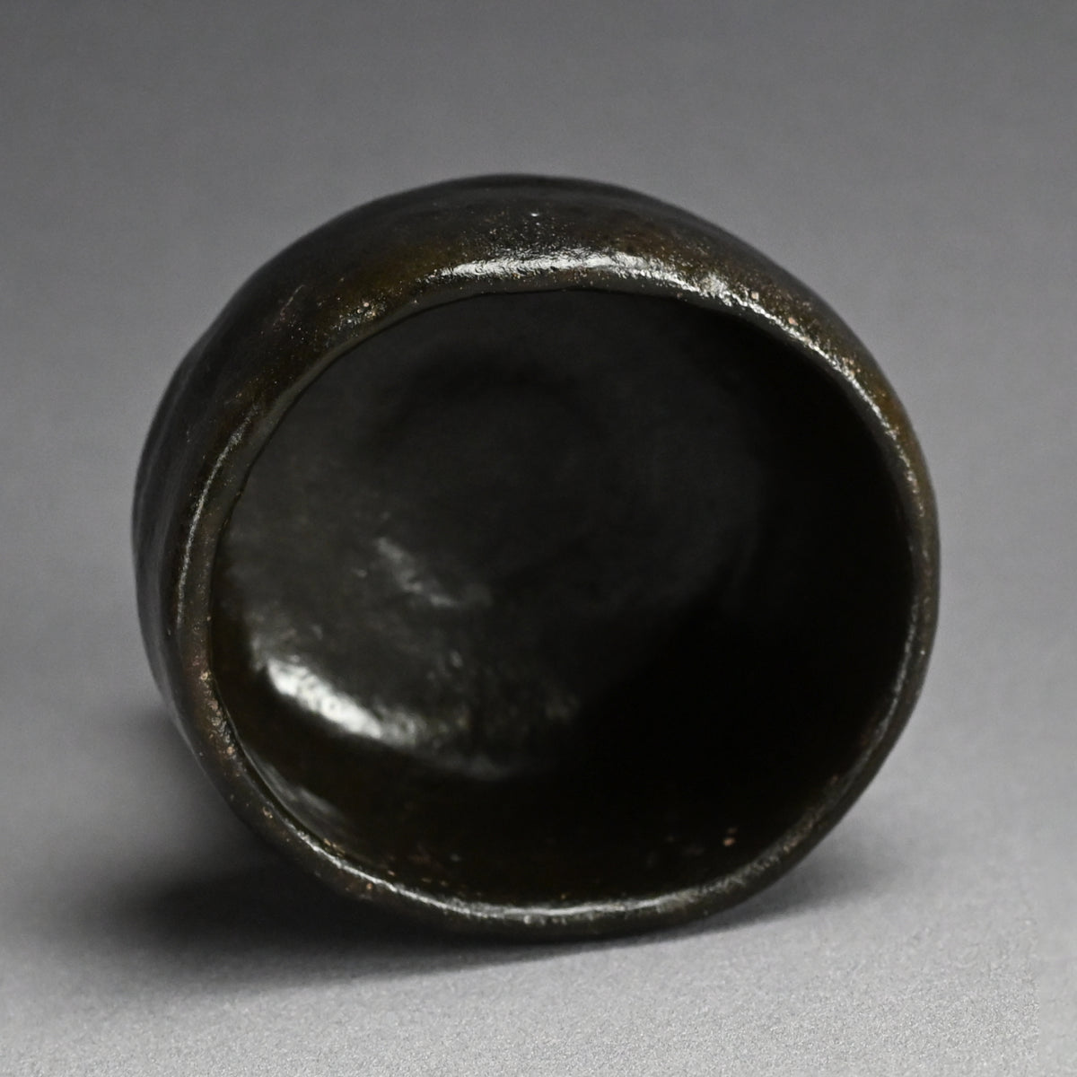 Antique Black Raku Chawan Tea Bowl