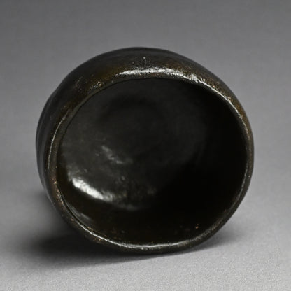 Antique Black Raku Chawan Tea Bowl