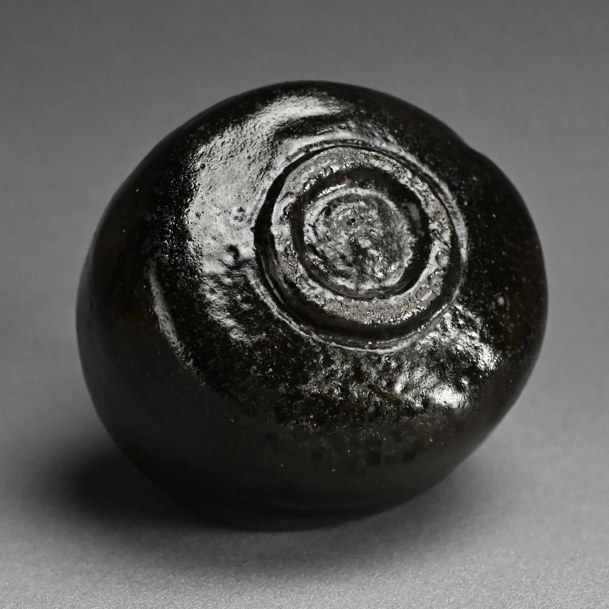 Antique Black Raku Chawan Tea Bowl