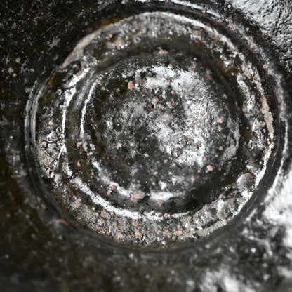 Antique Black Raku Chawan Tea Bowl