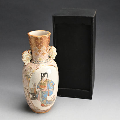 Fabulous Kyo-Satsuma Studio Vase, early 20th century