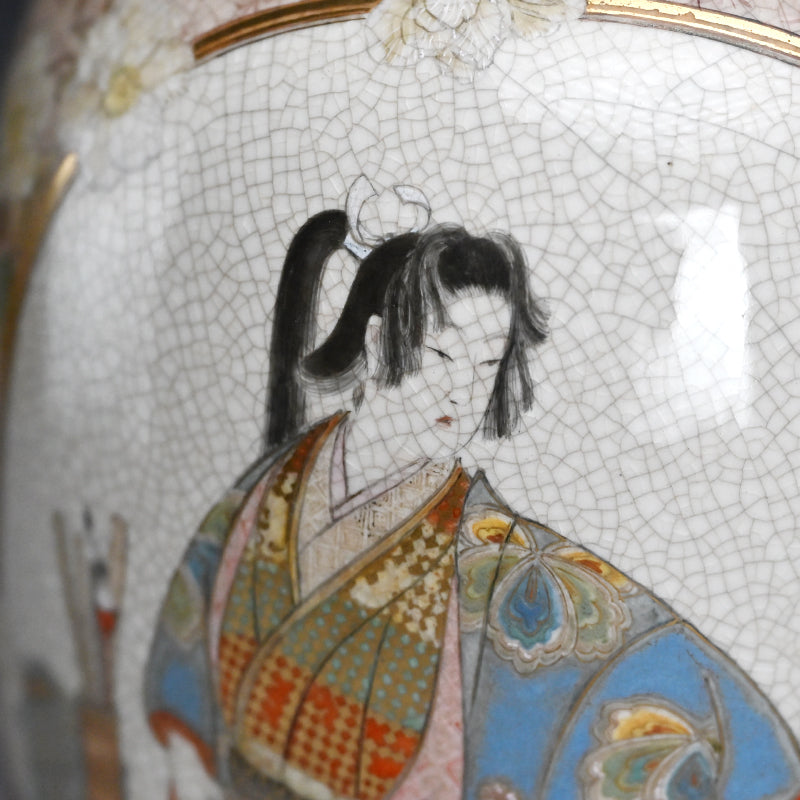 Fabulous Kyo-Satsuma Studio Vase, early 20th century
