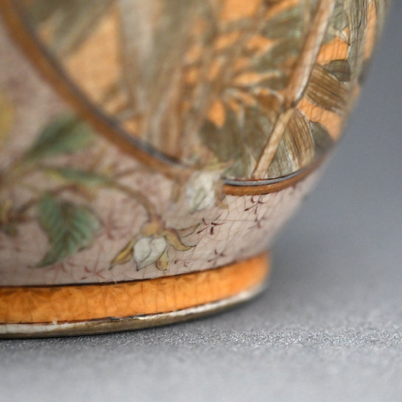 Fabulous Kyo-Satsuma Studio Vase, early 20th century