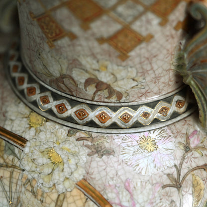 Fabulous Kyo-Satsuma Studio Vase, early 20th century