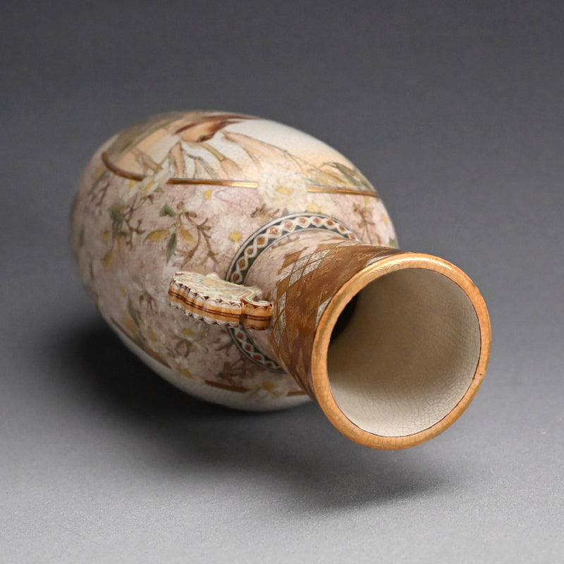 Fabulous Kyo-Satsuma Studio Vase, early 20th century