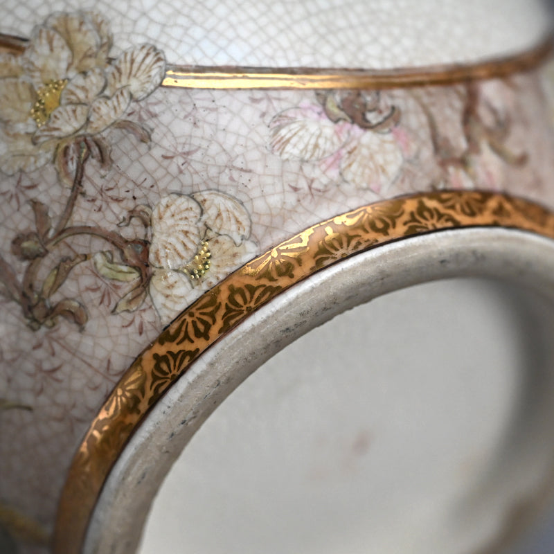 Fabulous Kyo-Satsuma Studio Vase, early 20th century