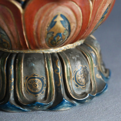 Beautiful Antique Japanese Lotus Pedestal Koro Incense Burner