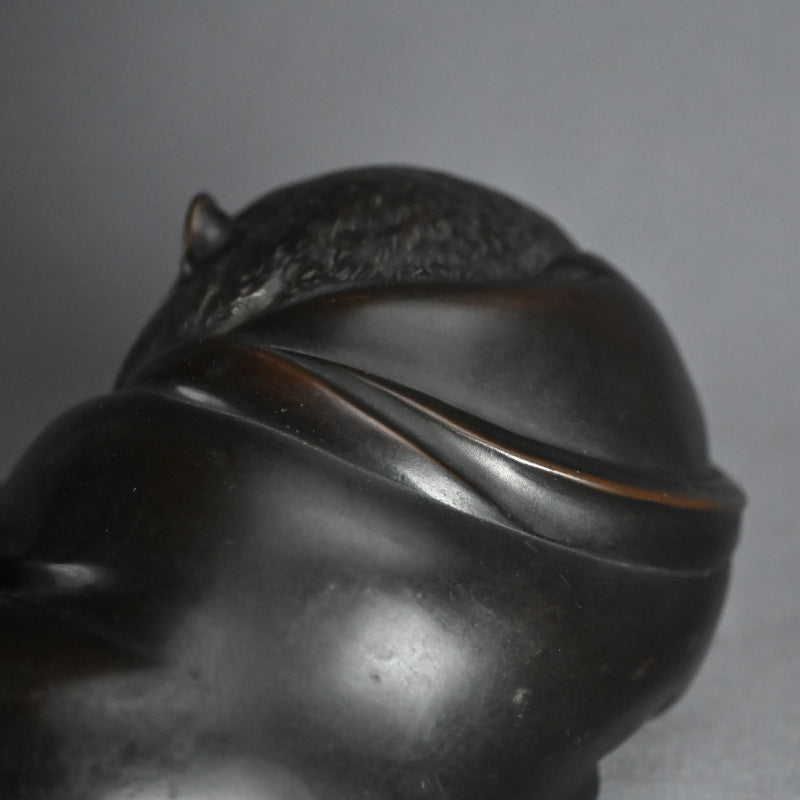 Superlative Bronze Tanuki Okimono Sculpture ー大島 如雲