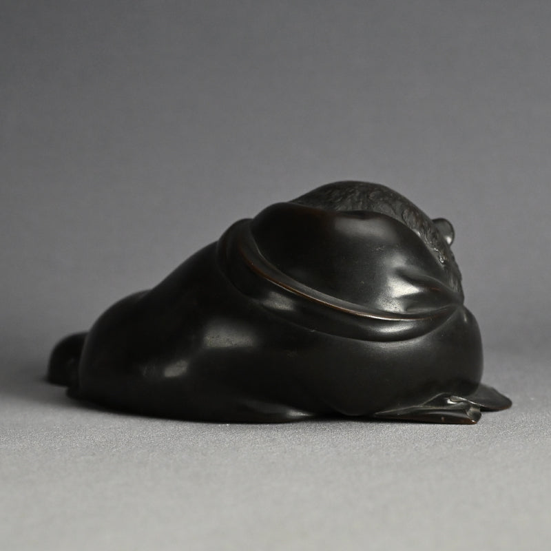Superlative Bronze Tanuki Okimono Sculpture ー大島 如雲